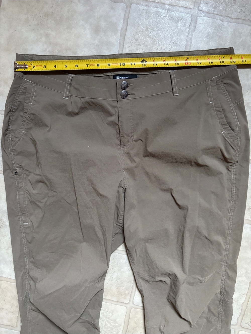 Marmot Hiking Pants Women's Plus Size 20W Khaki Nylon Stretch Roll Up Cargo Camp - Picture 4 of 7